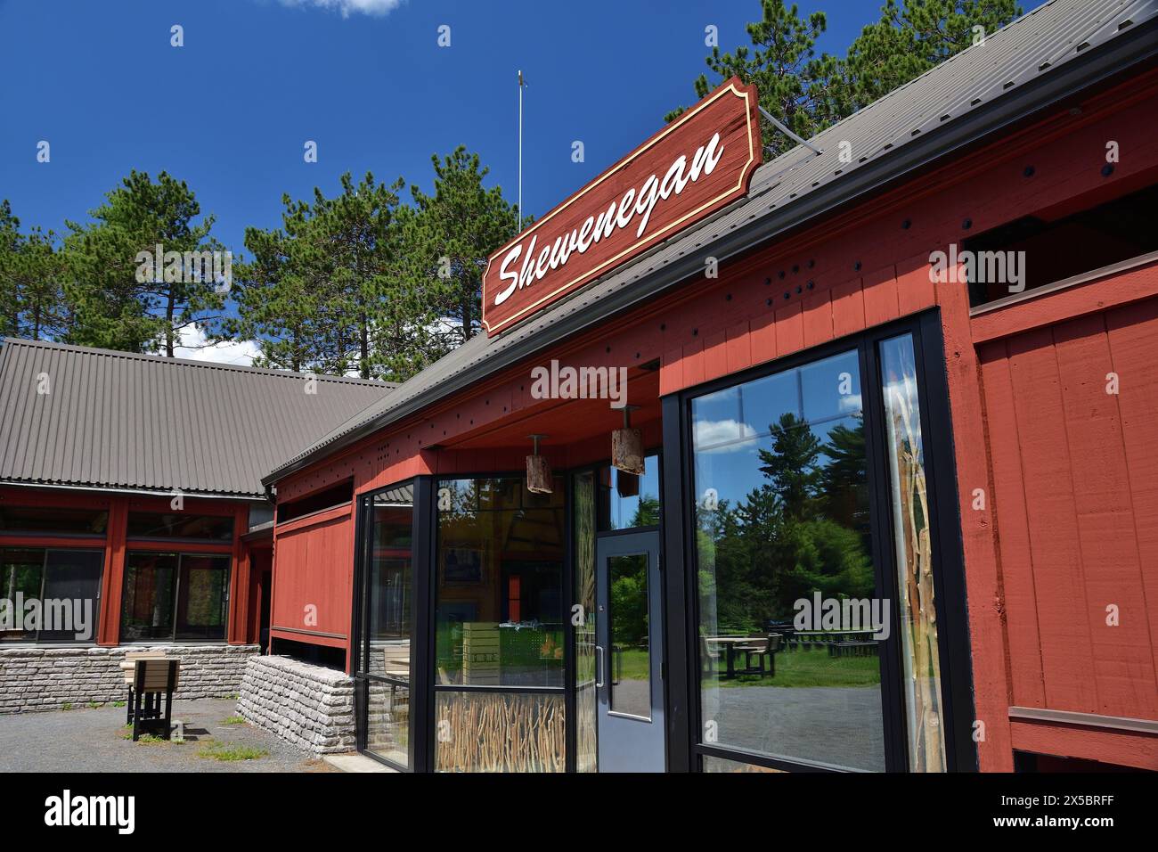 La Mauricie National Park Shewenegan Anlage Gebäude Unterschlupf Stockfoto