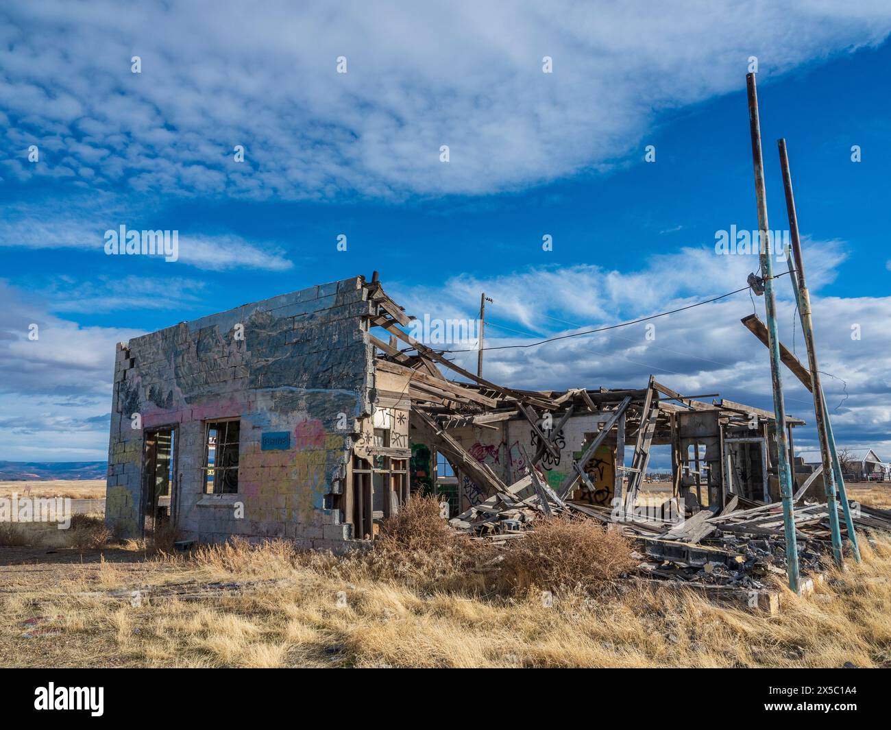 Alte Tankstelle, Cisco, Utah. Stockfoto