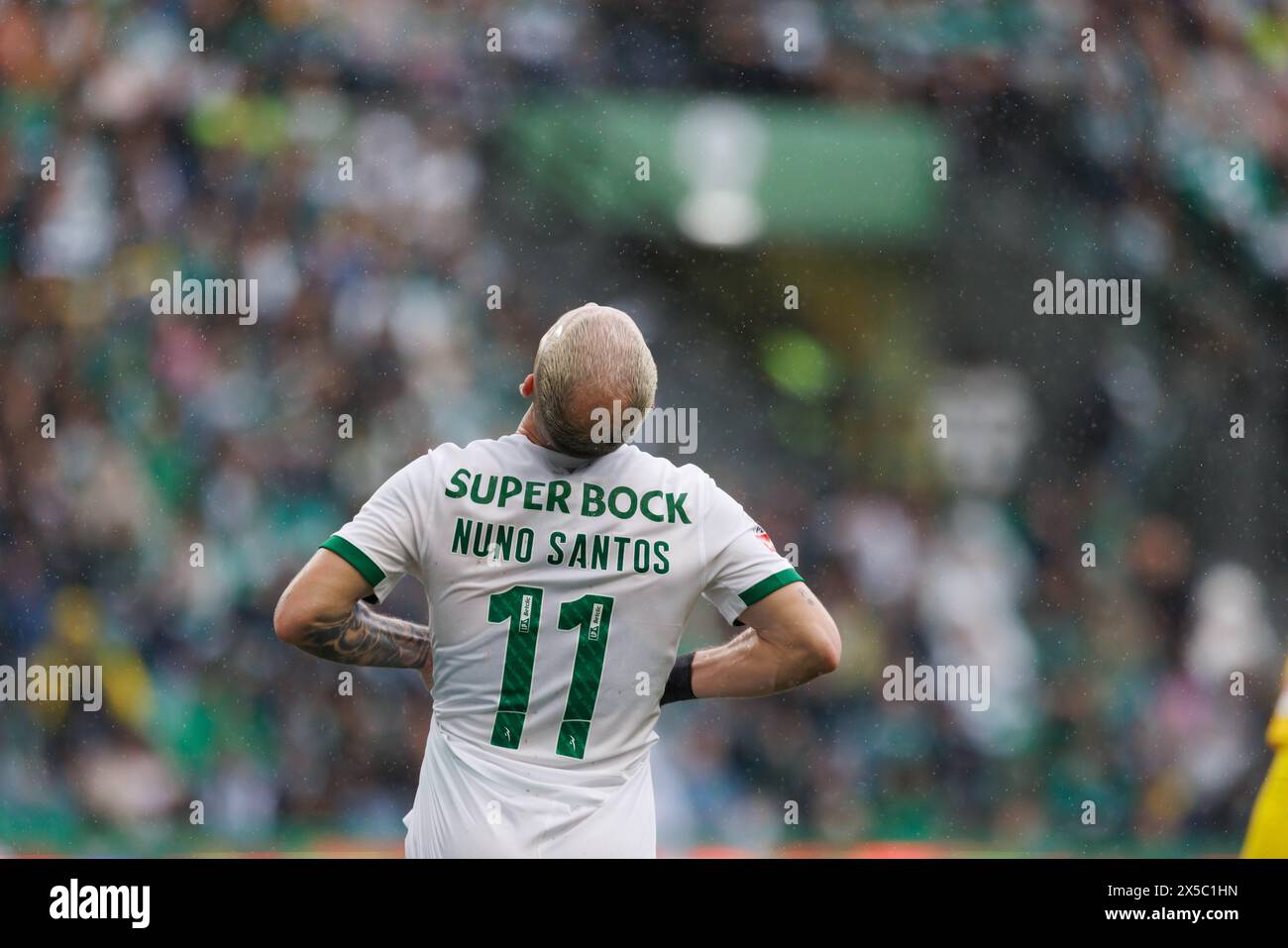 Nuno Santos von Sporting CP reagiert während des Liga Portugal Spiels zwischen Sporting CP und Portimonense SC im Estadio Jose Alvalade. Endpunktzahl; Sporting CP 3:0 Portimonense SC Stockfoto