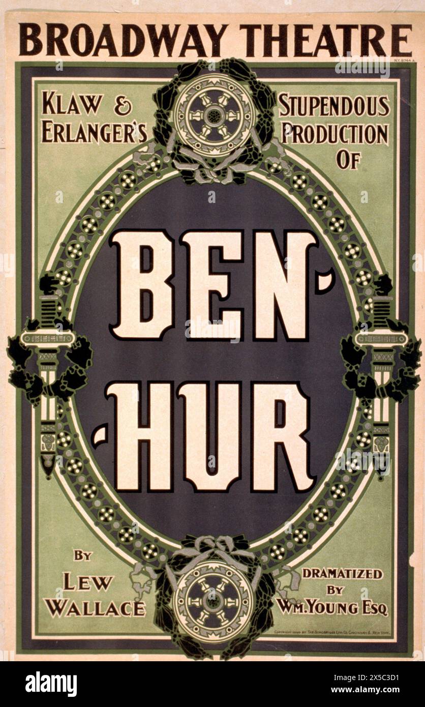 Klaw & Erlanger's unglaubliche Produktion von Ben-Hur von Lew Wallace; dramatisiert von WM. Young, Esquire, 1899 Stockfoto