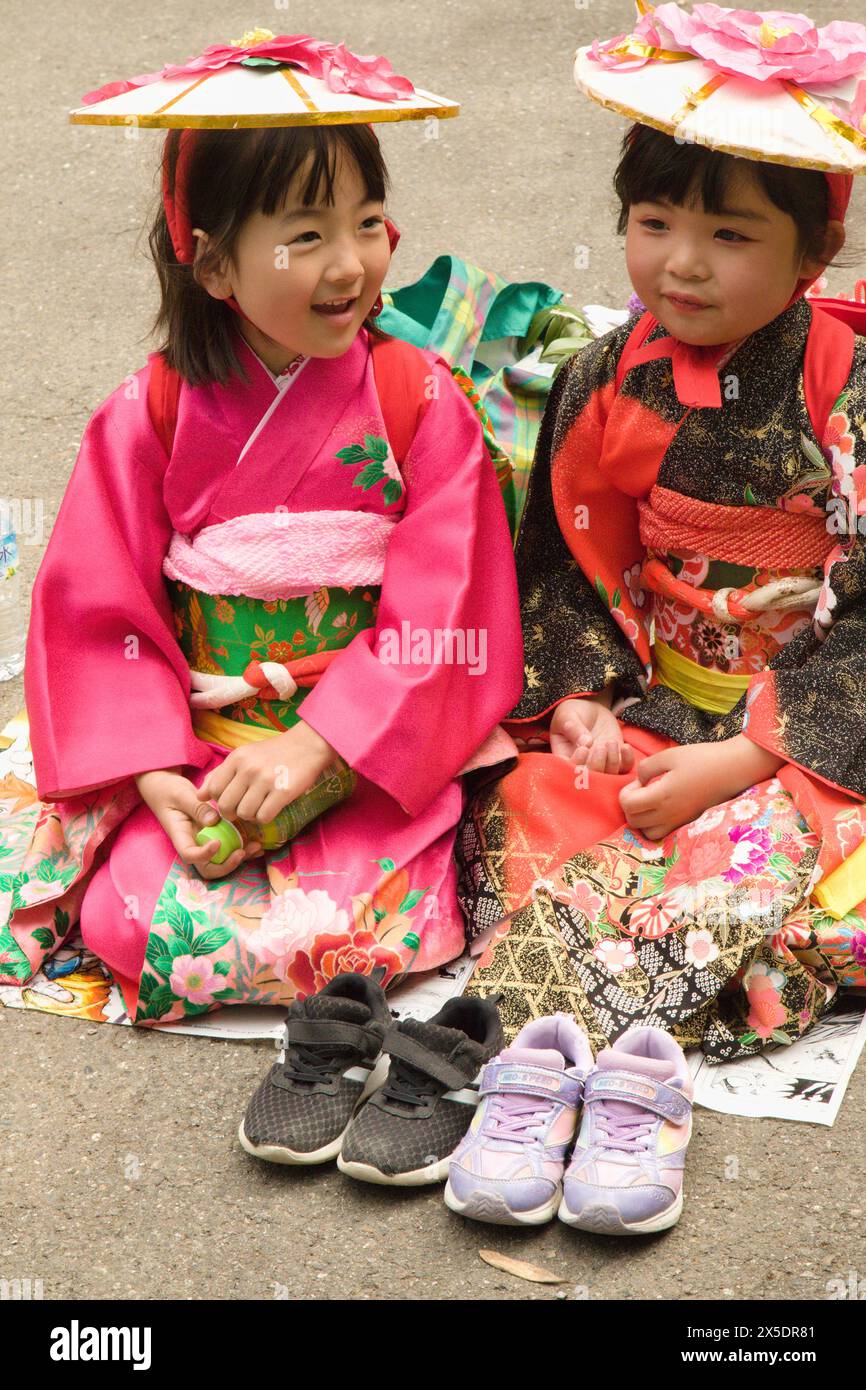 Japan, Kumano Hongu Taisha, jährliches Festival, Menschen, Stockfoto