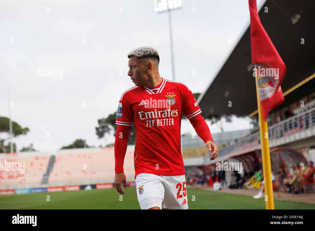 Gianluca Prestianni während des Liga Portugal 2 Spiels zwischen SL Benfica B und Pacos de Ferreira auf dem Benfica Campus in Seixal, Lissabon, Portugal. (Maciej Rogow Stockfoto