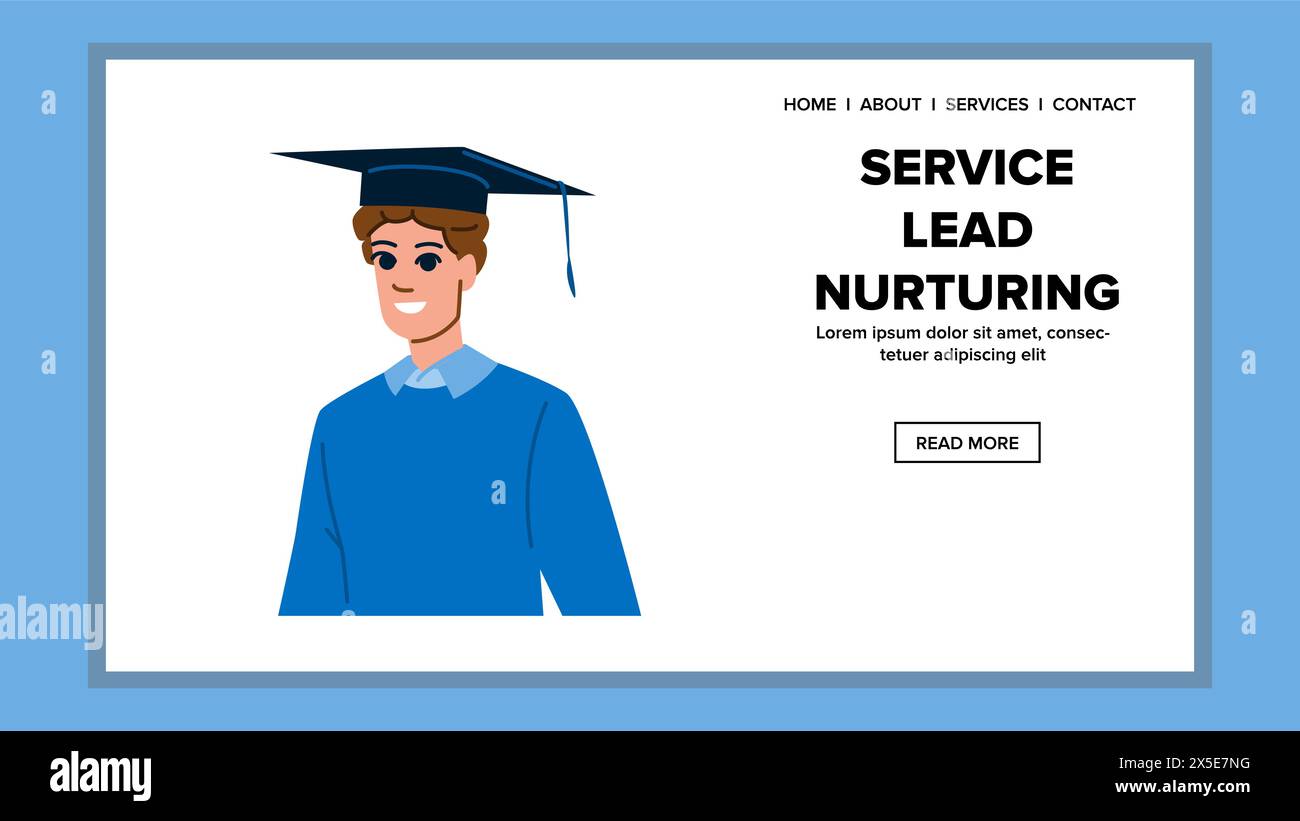 Marketing Service Lead Nurturing Vektor Stock Vektor