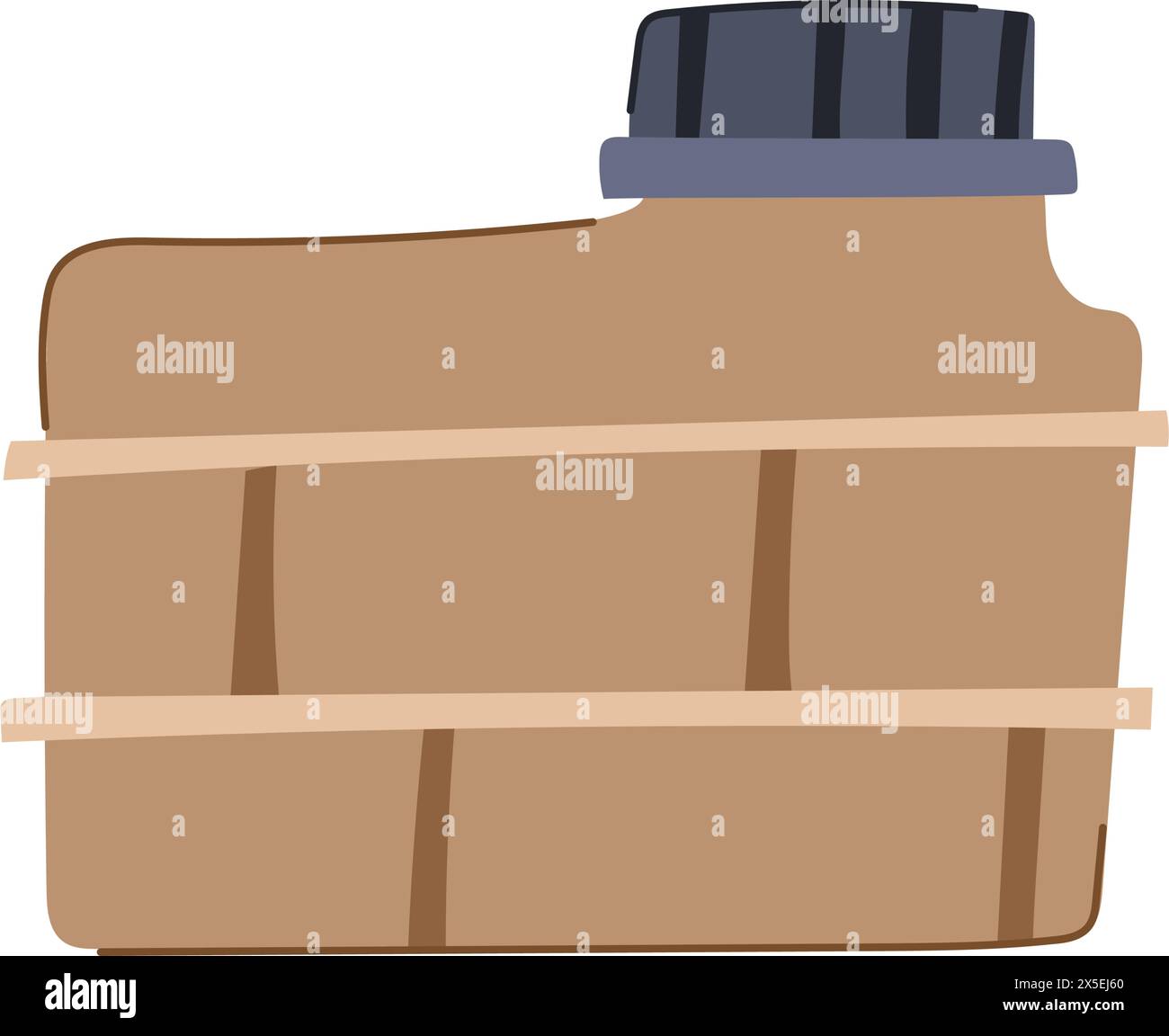 Fassplastik Tank Cartoon Vektor Illustration Stock Vektor