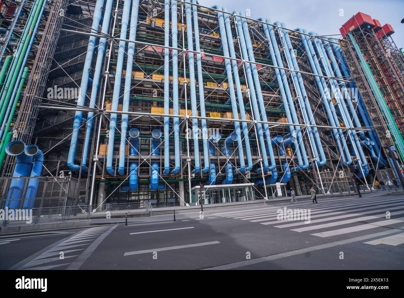Centre Pompidou, Beaubourg Viertel, 4. Arrondissement, Paris, Frankreich Stockfoto