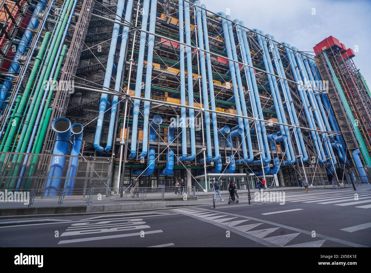 Centre Pompidou, Beaubourg Viertel, 4. Arrondissement, Paris, Frankreich Stockfoto