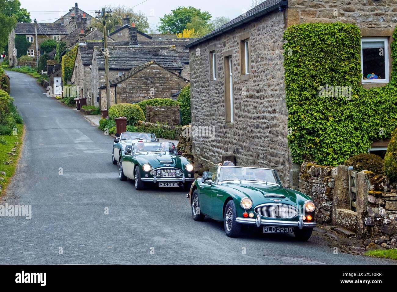 Austin Healey Club Tour durch die Yorkshire Dales 2024 Stockfoto