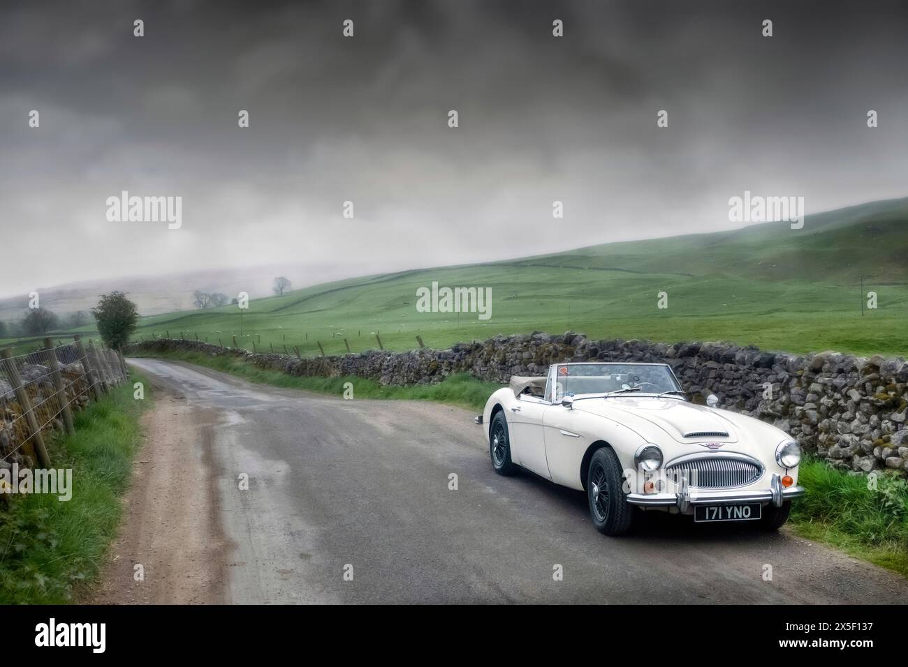 Austin Healey Club Tour durch die Yorkshire Dales 2024 Stockfoto