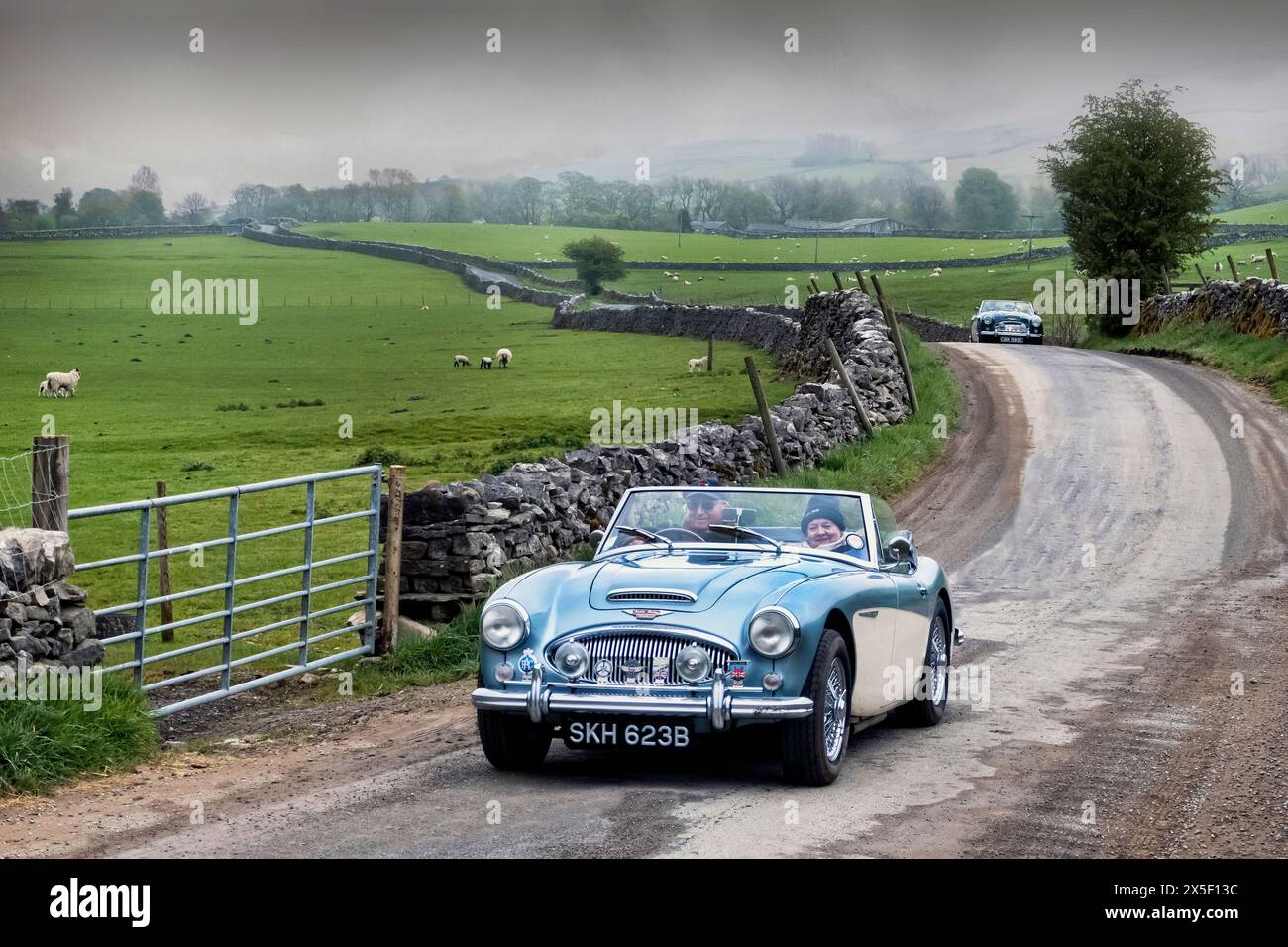 Austin Healey Club Tour durch die Yorkshire Dales 2024 Stockfoto