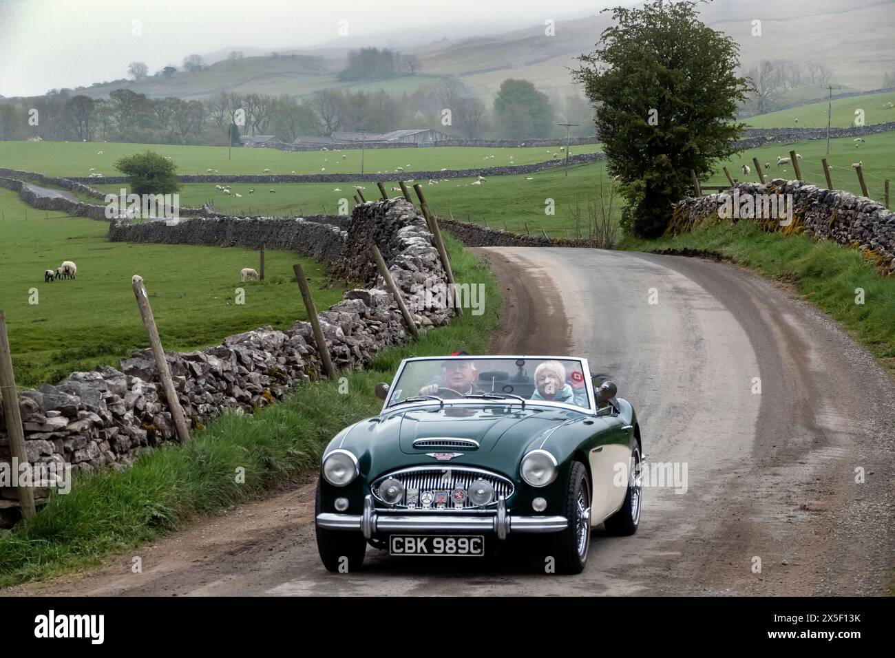 Austin Healey Club Tour durch die Yorkshire Dales 2024 Stockfoto