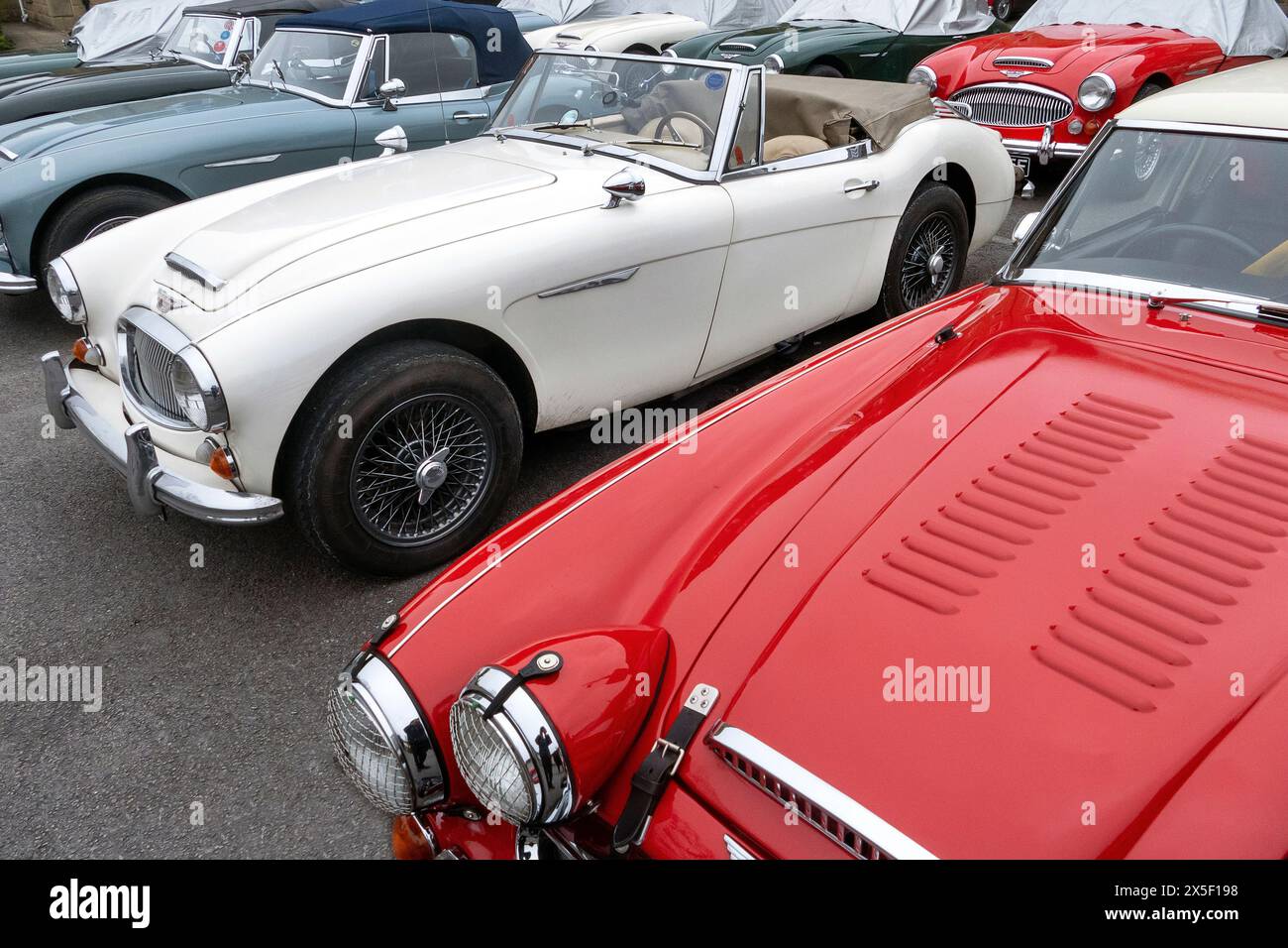Austin Healey Club Tour durch die Yorkshire Dales 2024 Stockfoto