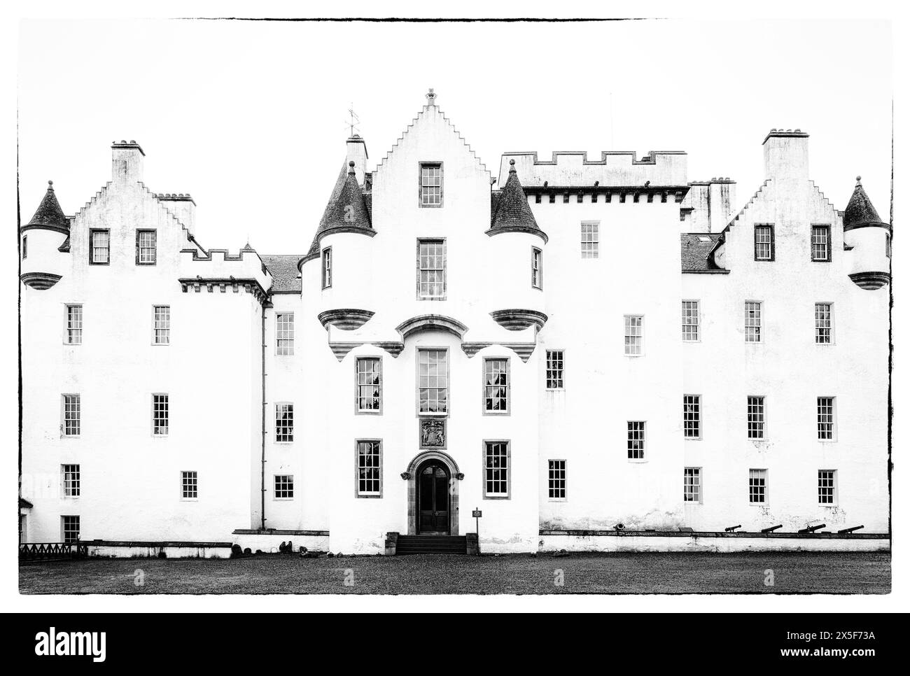 Blair Castle, Heimat der letzten verbliebenen europäischen Privatarmee, der Atholl Highlanders, Blair Atholl, Perthshire, Highlands, Schottland Stockfoto