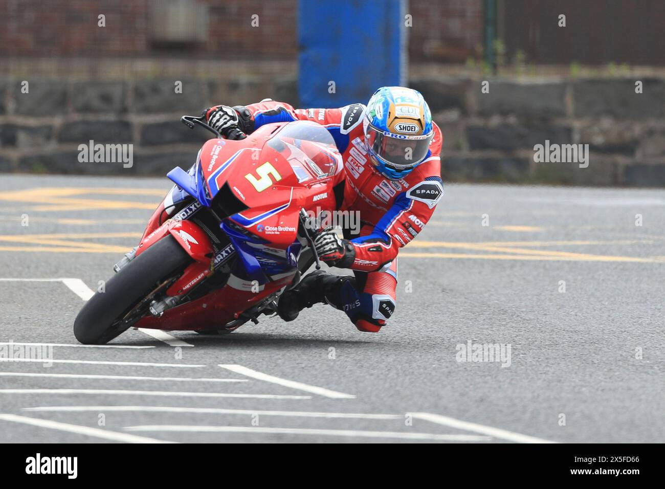 9. Mai 2024; Briggs EquipmentNorth West 200 Motorcycle Race, Portrush, Antrim, Nordirland; North West 200 Qualifying und Rennen; Dean Harrison (Honda Racing UK) war viertschnellste im Superbike Qualifying Stockfoto