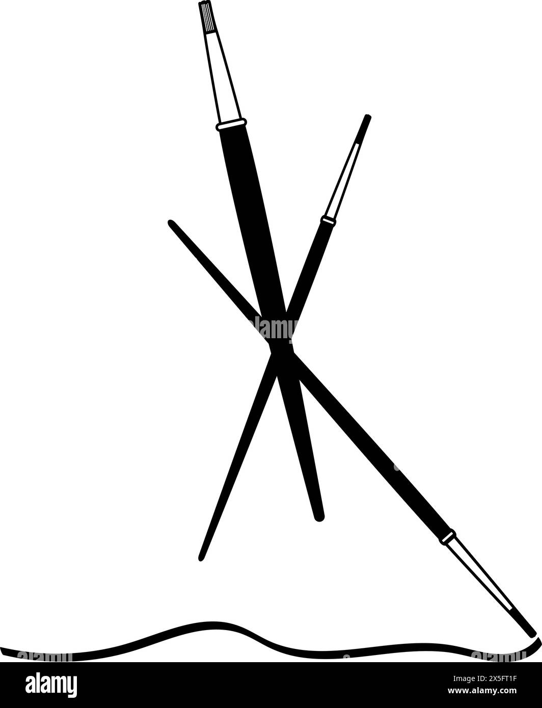 Symbol für Künstlerpinsel. Vektorabbildung Stock Vektor