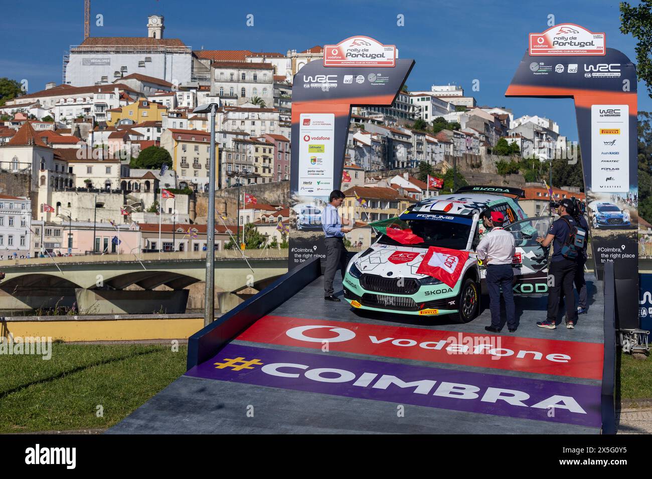 Matoshinhos, Portugal - 09.05.2024, 31 LOUBET Pierre-Louis, PASCAUD Loris, Skoda Fabia RS Rally2, Aktion während der Rallye de, Portugal. , . WRC World Rallye Car Championship, 9. Bis 12. Mai 2024 in Matoshinhos, Portugal - Foto Nikos Katikis/DPPI Credit: DPPI Media/Alamy Live News Stockfoto