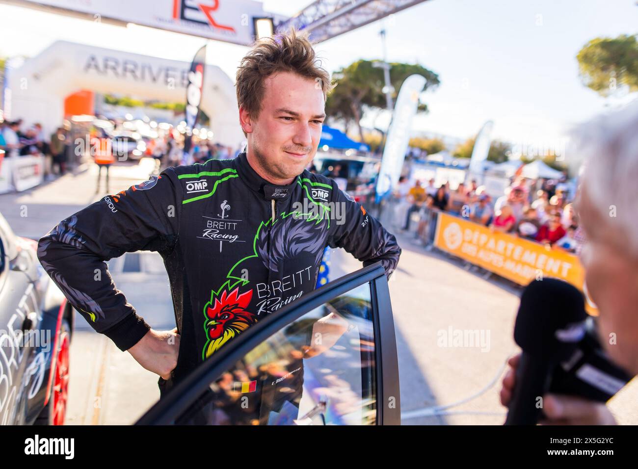 Antibes, Frankreich. Mai 2024. BREITTMAYER Emile, THOMAS Alexis, Citroen C3 Rally2, Porträt während der Rallye d'Antibes - Côte d'Azur 2024, 3. Runde des Championnat de France des Rallyes 2024, vom 10. Bis 11. Mai in Antibes, Frankreich - Foto Bastien Roux/DPPI Credit: DPPI Media/Alamy Live News Stockfoto