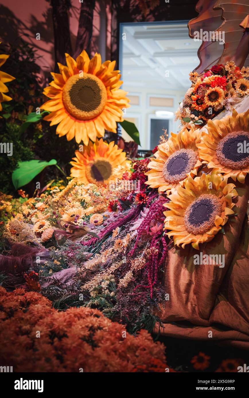 Lebendige Blumenausstellung in Las Vegas Stockfoto