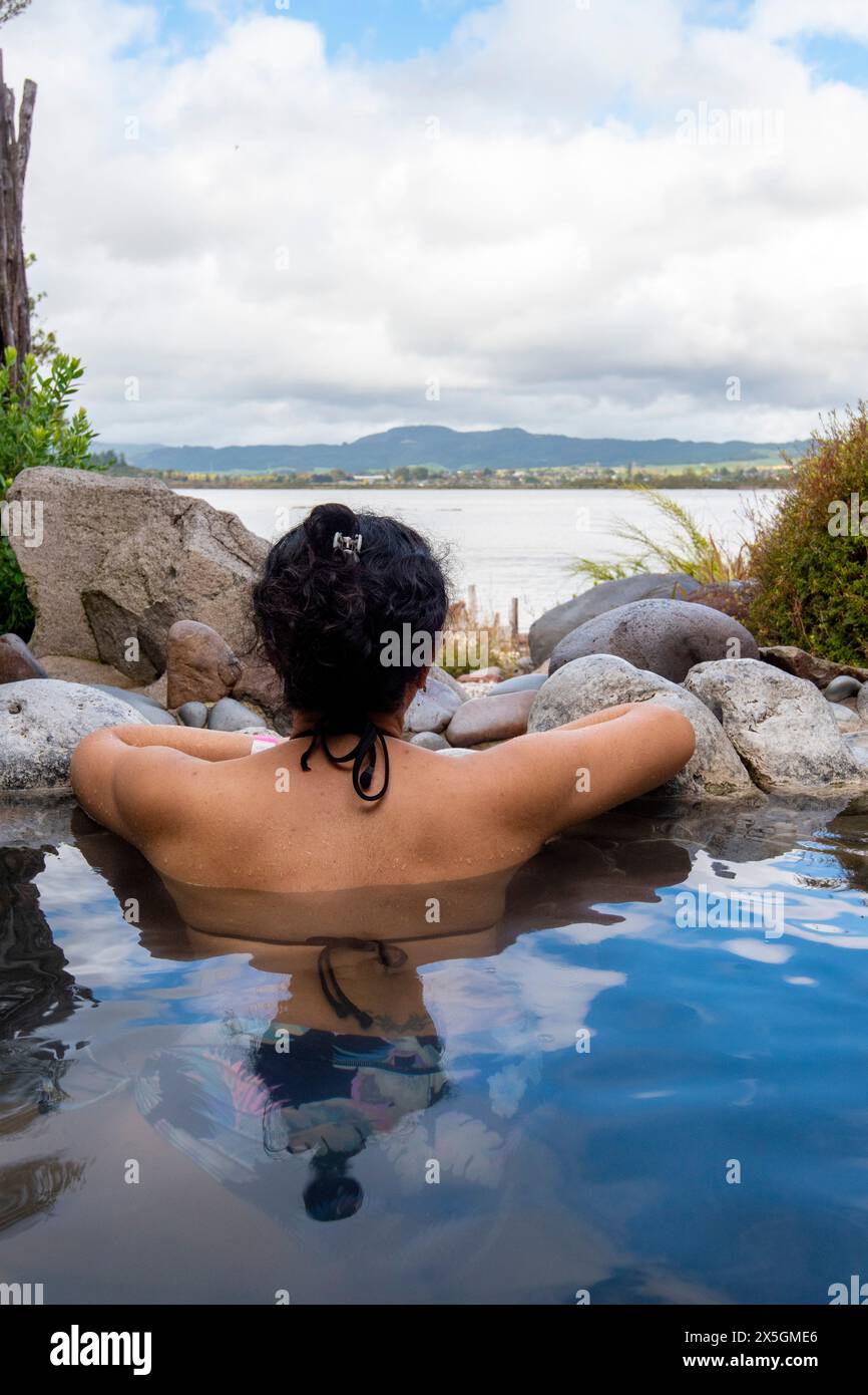 Geothermischer Pool - Neuseeland Stockfoto