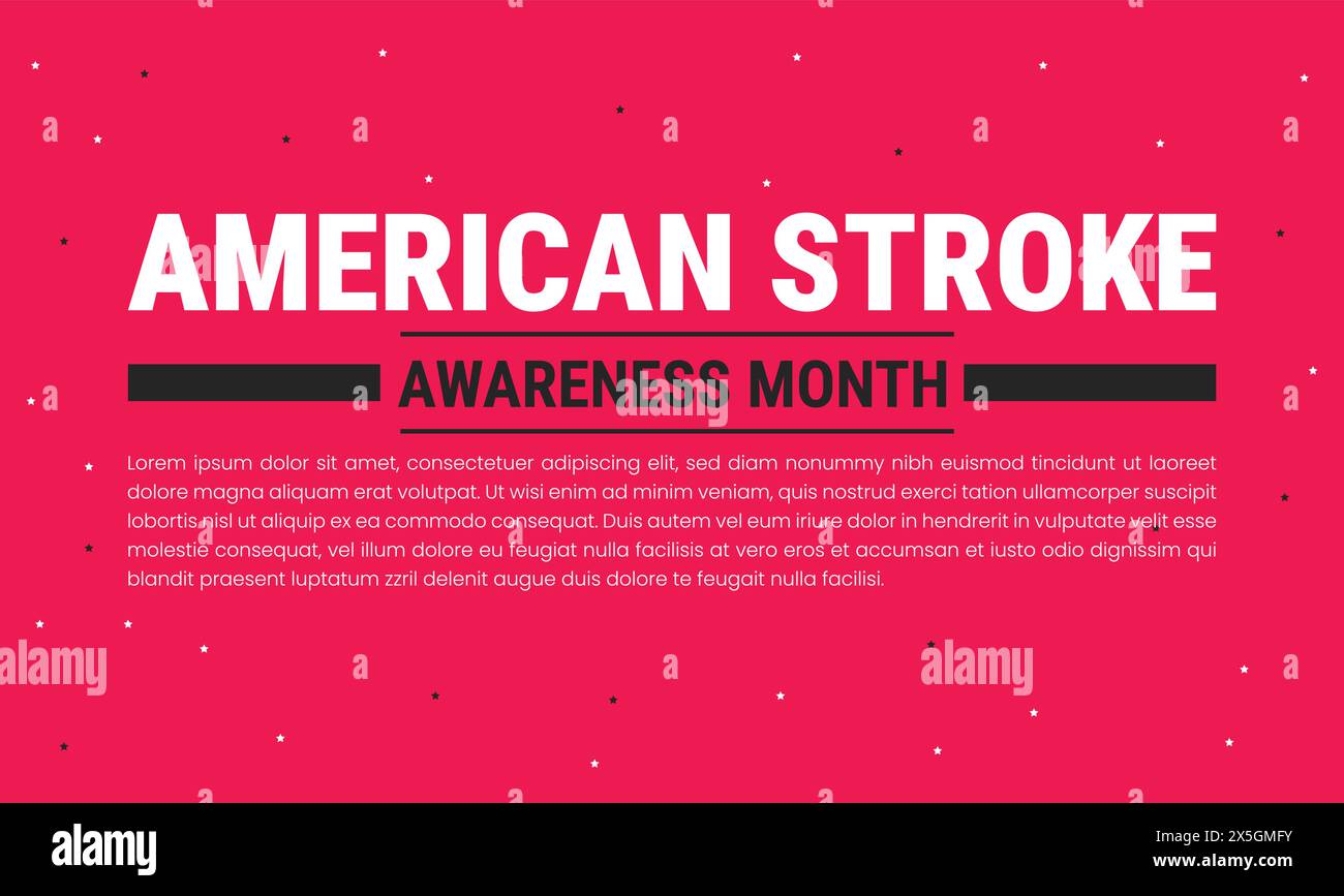 US-amerikanischer Schlaganfall-Awareness-Monat Stock Vektor