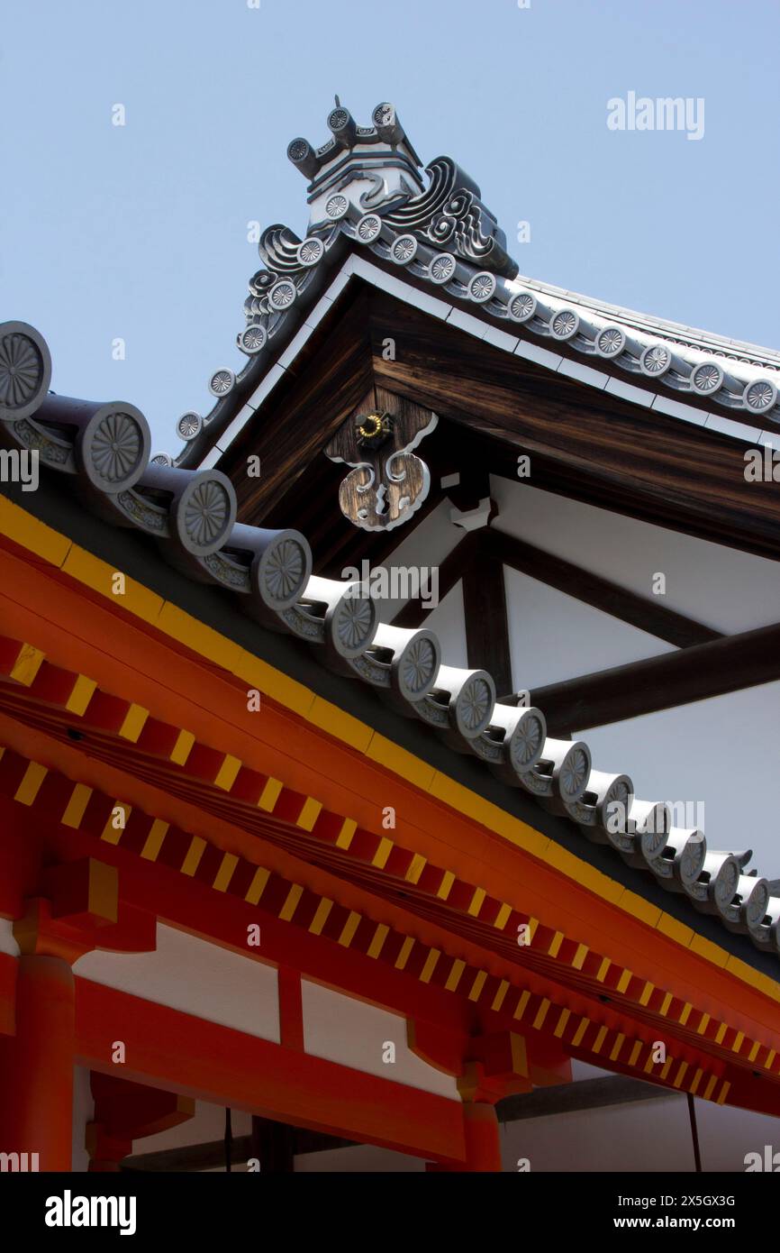 Szenen aus Nara Japan, einschließlich Tempel und Hirsche Stockfoto