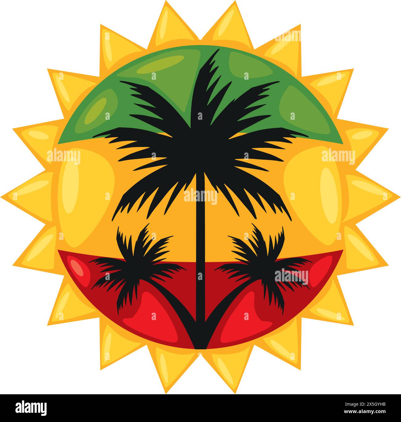 Reggae-Flag-Etikett Stock Vektor