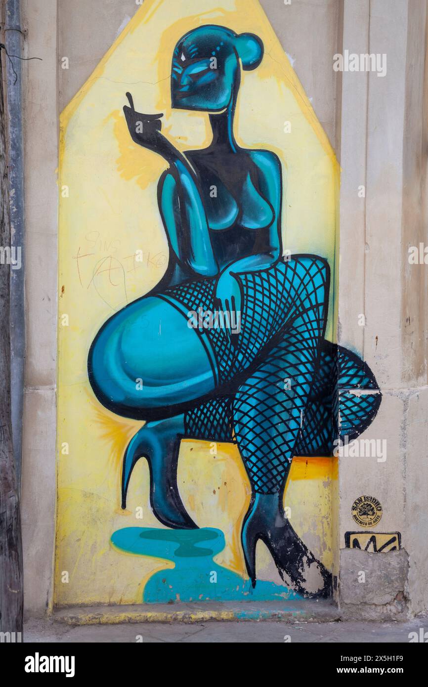 Street Art, Havanna, Kuba. Stockfoto