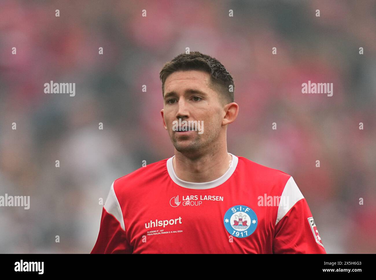 Parken, Kopenhagen, Dänemark. Mai 2024. Mark Brink (Silkeborg) sieht beim Finale des dänischen Pokals Aarhus GF gegen Silkeborg in Parken, Kopenhagen, Dänemark, an. Ulrik Pedersen/CSM/Alamy Live News Stockfoto