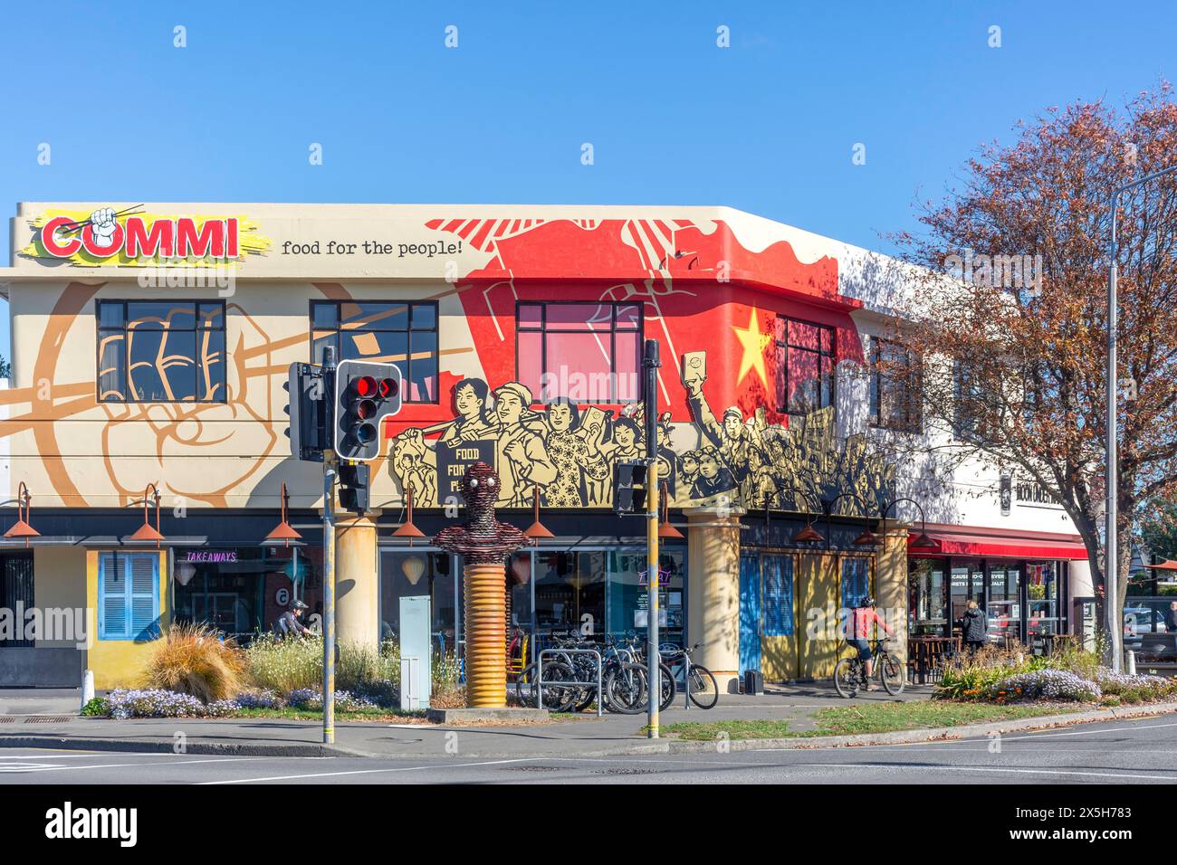 Commi Asian Restaurant, Colombo Street, Beckenham, Christchurch (Ōtautahi), Canterbury, Neuseeland Stockfoto
