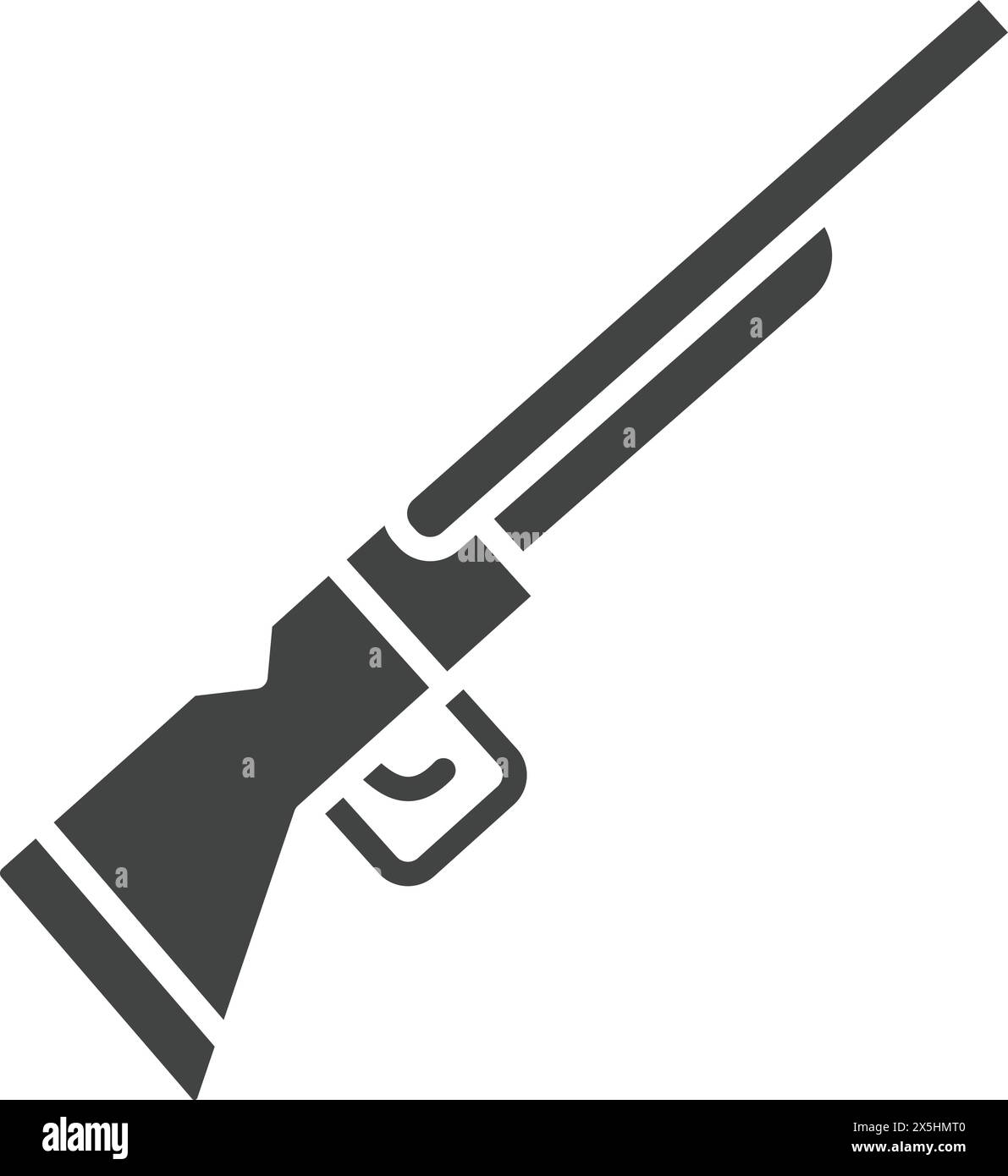 Vektorbild des Gewehrsymbols. Geeignet für mobile Anwendungen, Webanwendungen und Printmedien. Stock Vektor