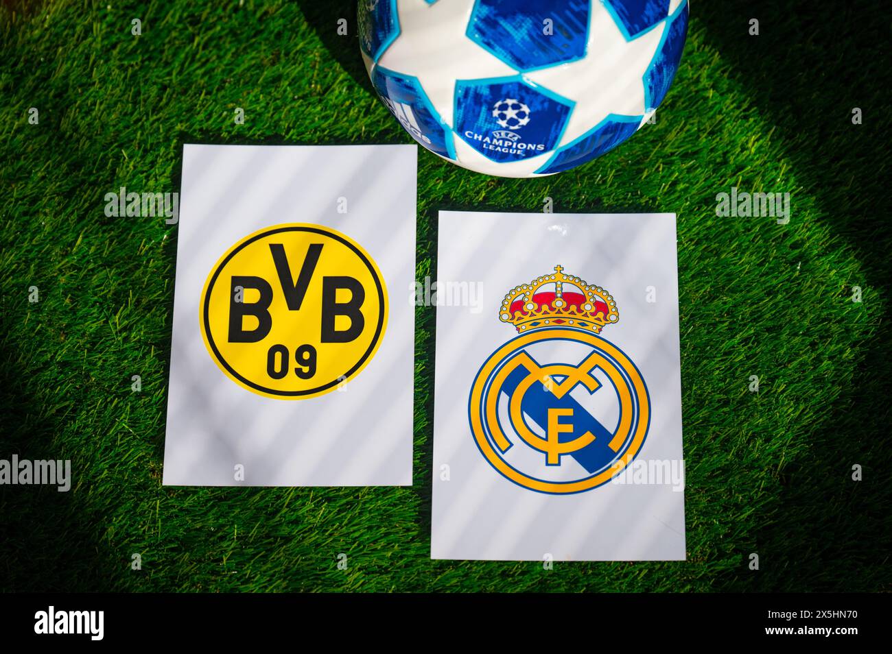 LONDON, ENGLAND, 10. MAI 2024: Finale der UEFA Champions League 2024 Borussia Dortmund (GER) gegen Real Madrid (ESP) im Wembley-Stadion in London. O Stockfoto