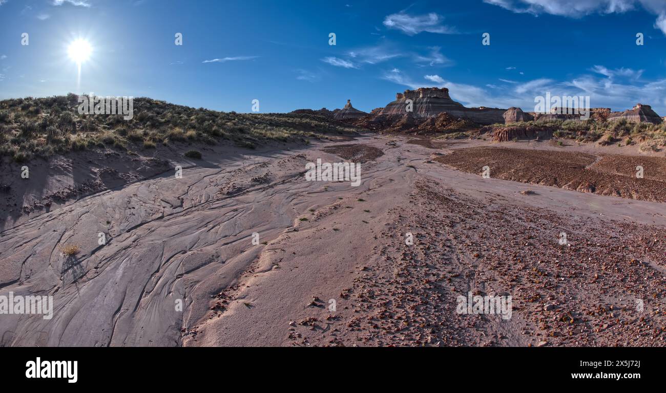 South Cliffs of Blue Mesa bei Sonnenuntergang Stockfoto