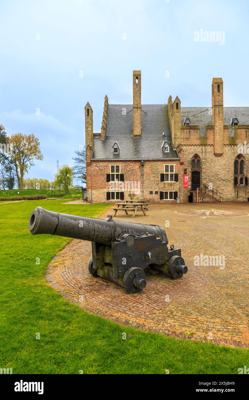 Niederlande, Nordholland. Medemblik. Mittelalterliche Burg Radboud. Außen. Stockfoto