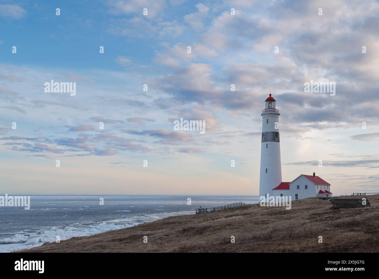 Point Amour Lighthouse Provincial Historic Site an der Südküste von Labrador, Neufundland und Labrador, Kanada. Stockfoto