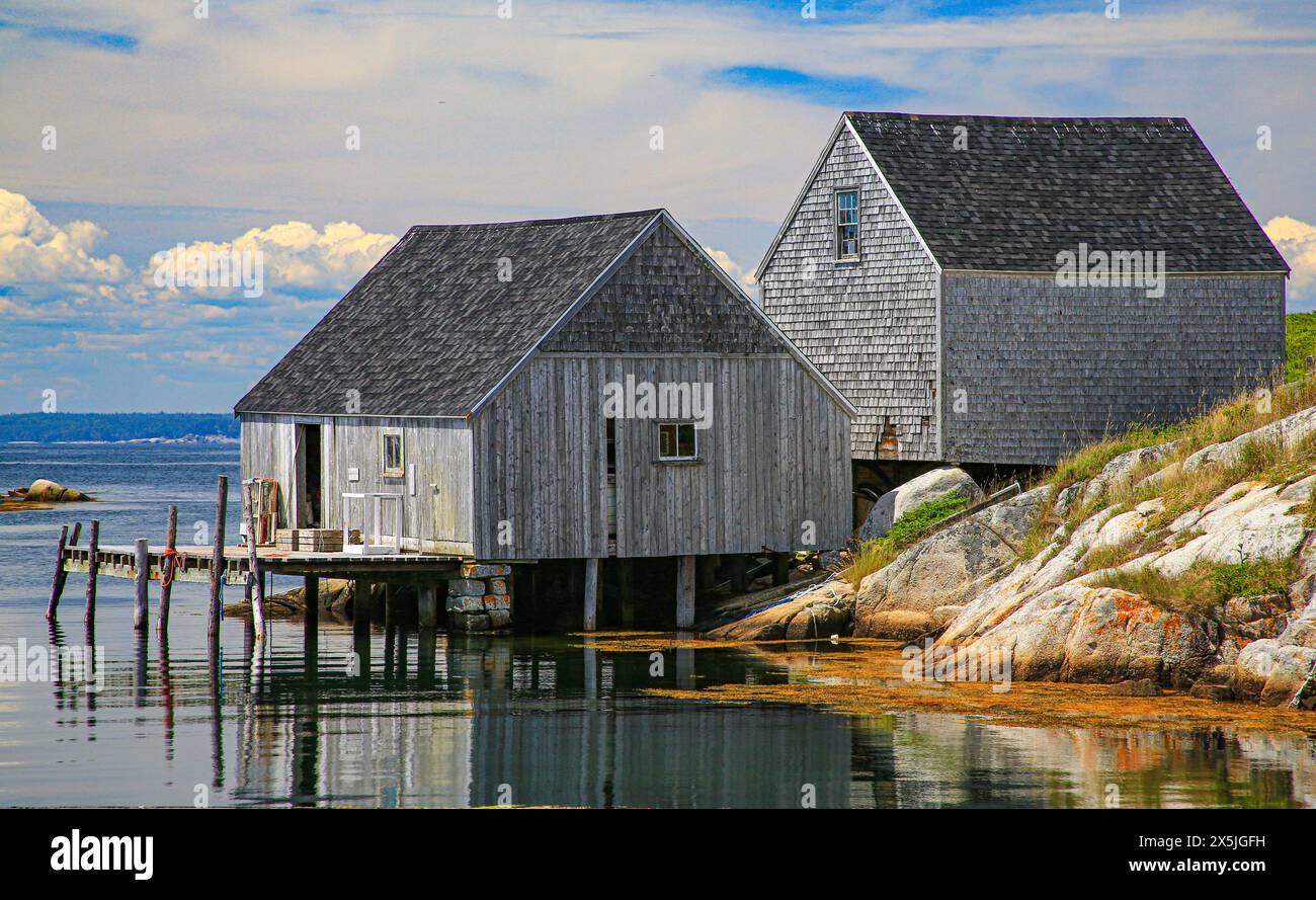 Kanada, Nova Scotia, Peggy's Cove Fischhütten Stockfoto