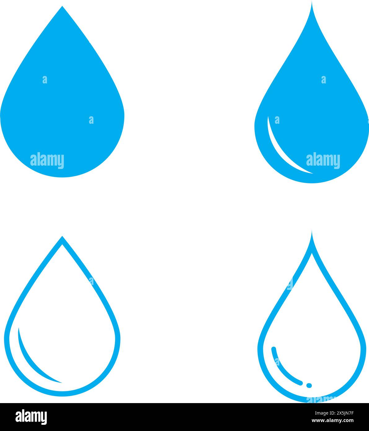 Wassertropfen Logo Vektor Illustration einfaches Symbol Design. Stock Vektor