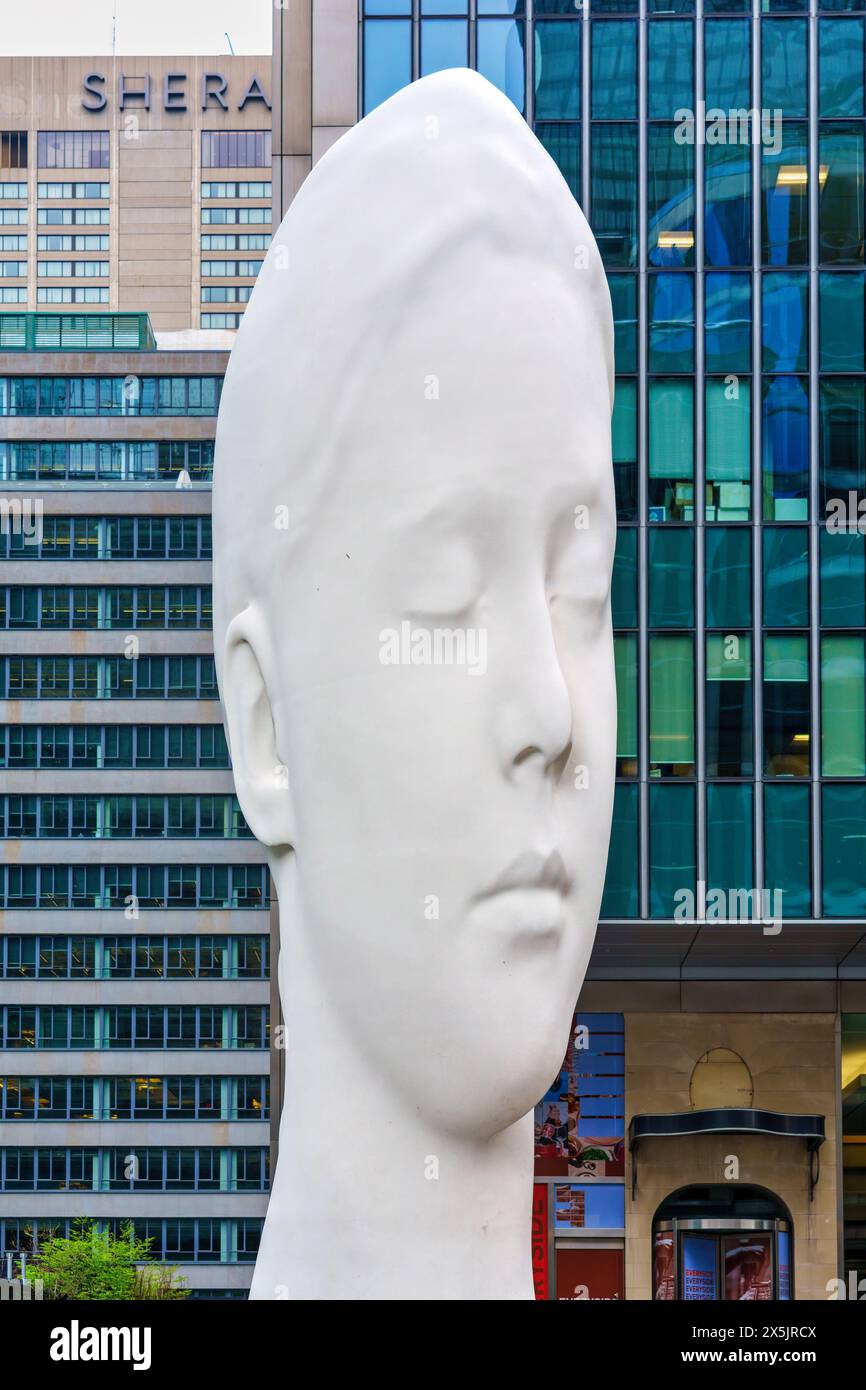 Skulptur Träumen von Jaume Plensa, Toronto, Kanada Stockfoto