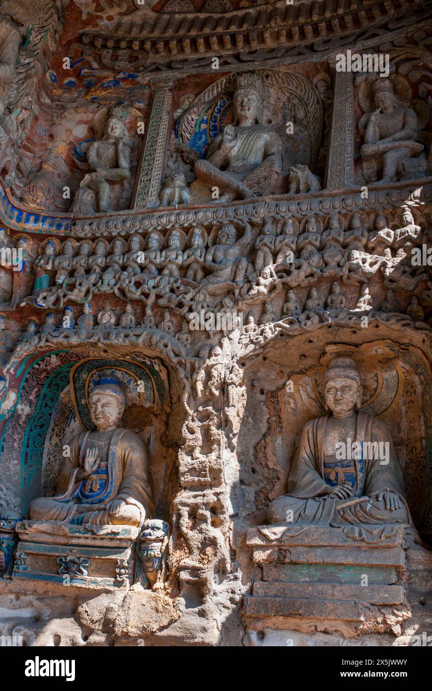 Die Yungang Grotten, alte buddhistische Tempelgrotten, UNESCO-Weltkulturerbe, Shanxi, China, Asien Copyright: MichaelxRunkel 1184-11216 Stockfoto