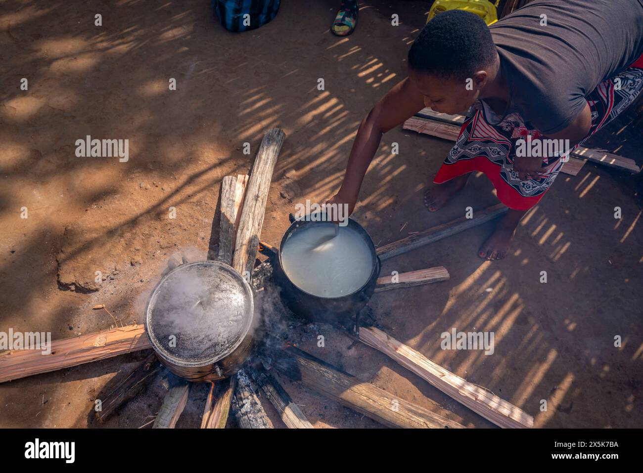 Ansicht des Mantenga Cultural Village eine traditionelle Siedlung in Eswatini, Malkerns, Eswatini, Afrika Copyright: FrankxFell 844-33222 nur redaktionelle Verwendung Stockfoto