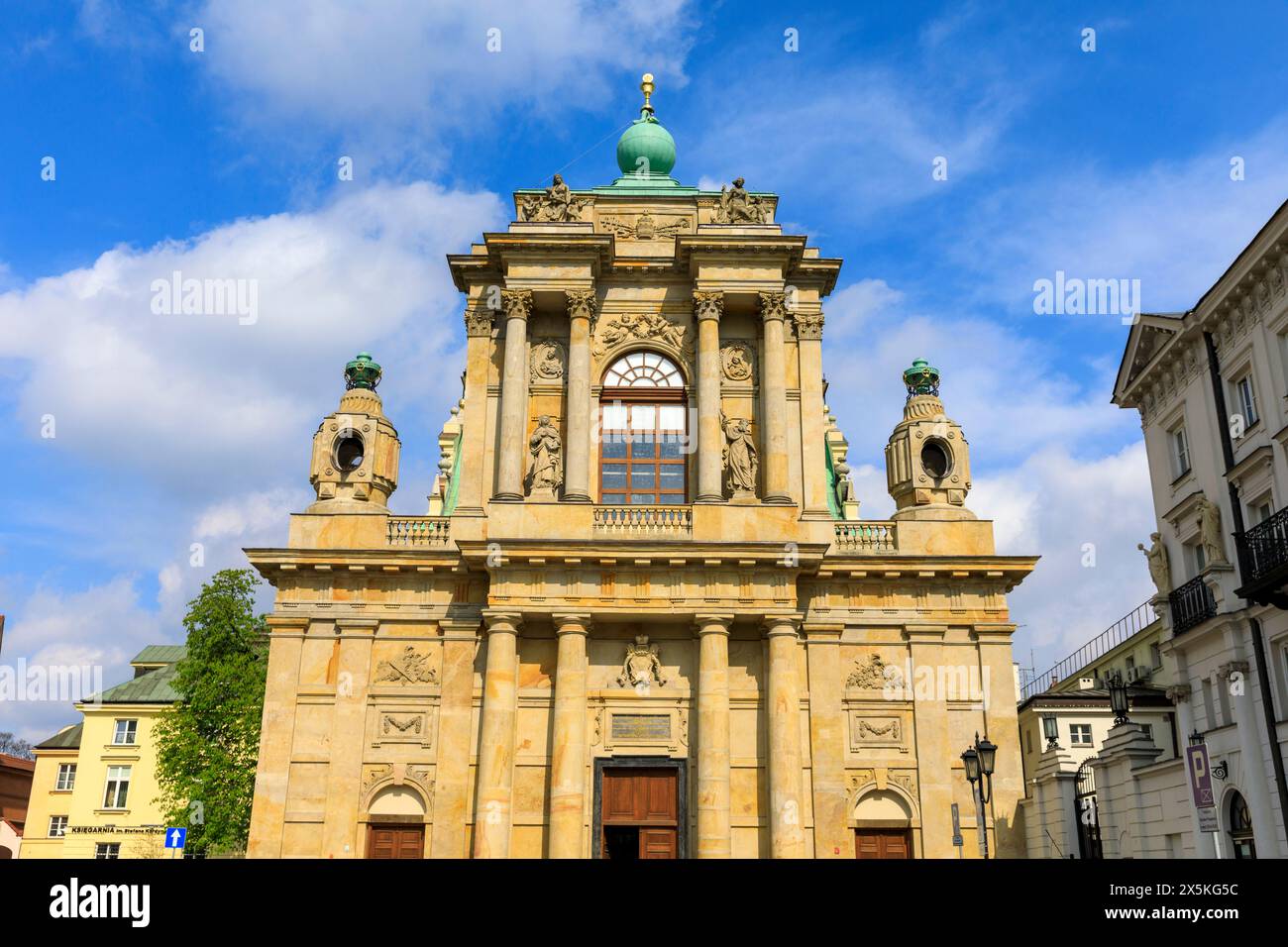 Polen, Warschau. Historische Altstadt, die zum UNESCO-Weltkulturerbe erklärt wurde. Karmeliterkirche. Stockfoto