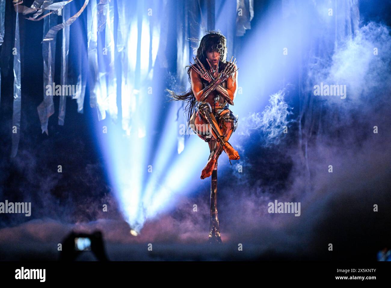 MALMÖ, SCHWEDEN 20240510 Loreen tritt während der ersten Generalprobe vor dem Finale der 68. Ausgabe des Eurovisio auf Stockfoto