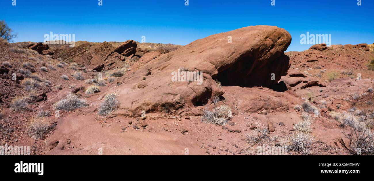 Blick auf die Orocopia Mountain Wilderness Area, Colorado Desert, Kalifornien Stockfoto