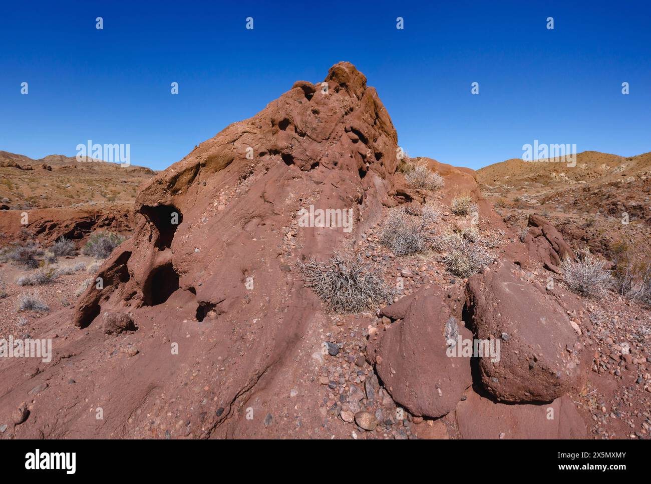 Blick auf die Orocopia Mountain Wilderness Area, Colorado Desert, Kalifornien Stockfoto