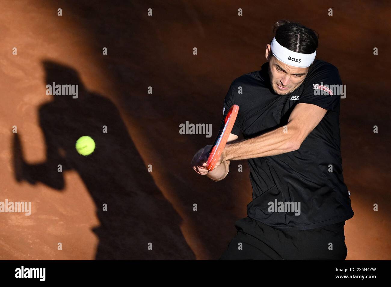Rom, Italien. Mai 2024. Taylor Fritz während des Spiels gegen Fabio Fognini beim Internazionali BNL d’Italia 2024 Tennis Turnier im Foro Italico in Rom, Italien am 10. Mai 2024. Quelle: Insidefoto di andrea staccioli/Alamy Live News Stockfoto