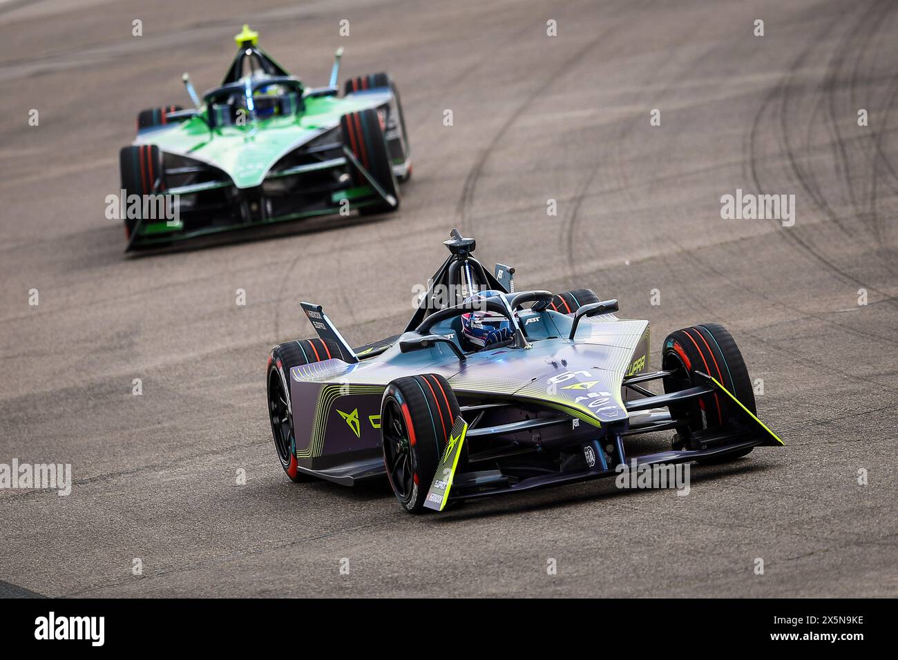 51 VAN DER LINDE Kelvin (zaf), ABT CUPRA Formula E Team, Mahindra M9Electro, Aktion beim Berlin ePrix 2024, 7. Treffen der ABB FIA Formel E Weltmeisterschaft 2023-24, auf dem Tempelhof Airport Street Circuit vom 10. Bis 12. Mai 2024 in Berlin, Deutschland - Foto Eric Alonso / DPPI Credit: DPPI Media/Alamy Live News Stockfoto