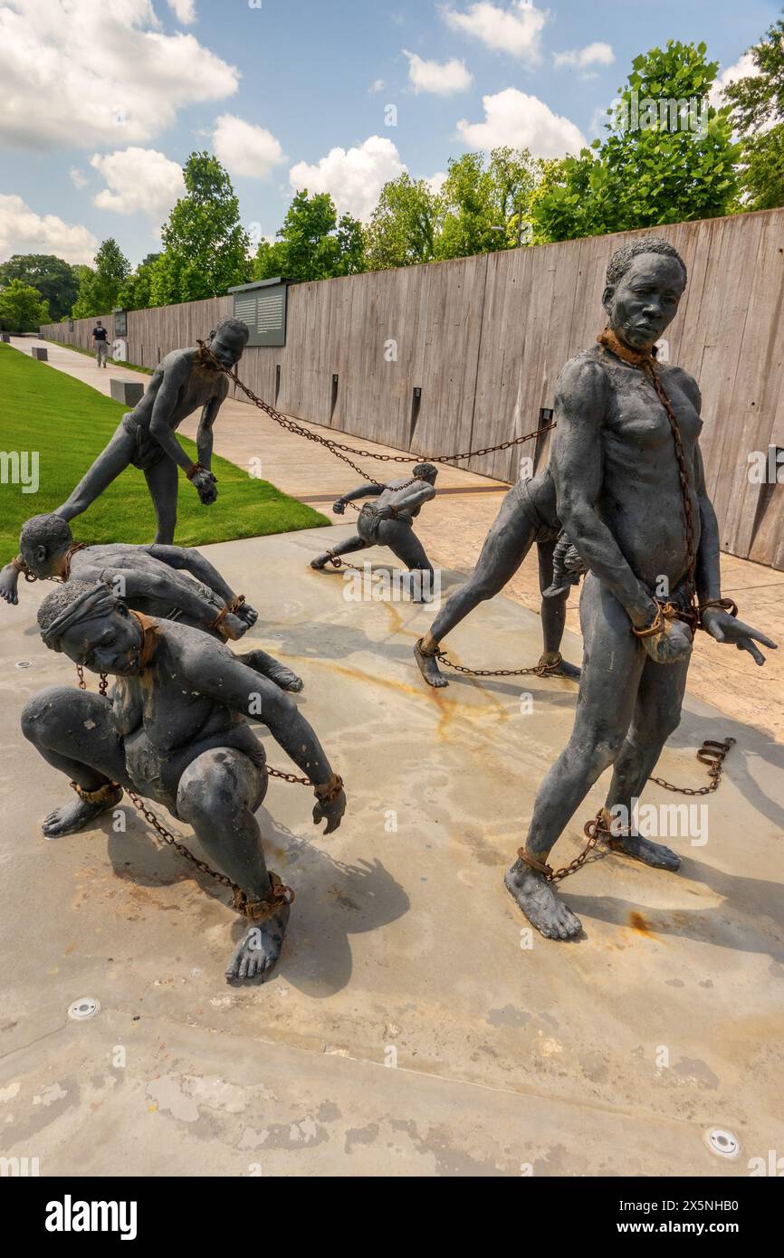 Das National Memorial for Peace and Justice in Montgomery Alabama Stockfoto