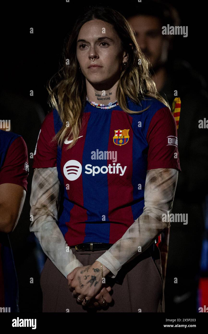 Barcelona, Spanien. Mai 2024. María León (FC Barcelona) feiert während des Liga-F-Spiels zwischen dem FC Barcelona FEM und dem Ahtletic Club FEM am 10. Mai 2024 in Estadi Johan Cruyff in Barcelona. Foto: Felipe Mondino/SIPA USA Credit: SIPA USA/Alamy Live News Stockfoto