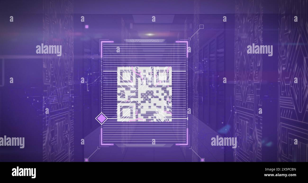 Zusammensetzung der digitalen Datenverarbeitung mit Computerplatine Stockfoto