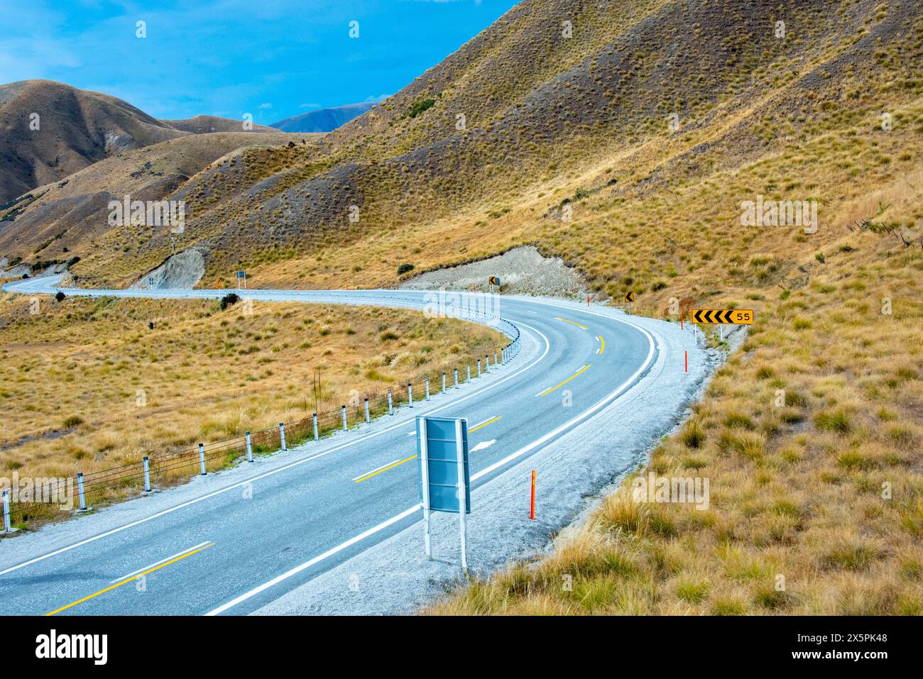Lindis Pass - Neuseeland Stockfoto