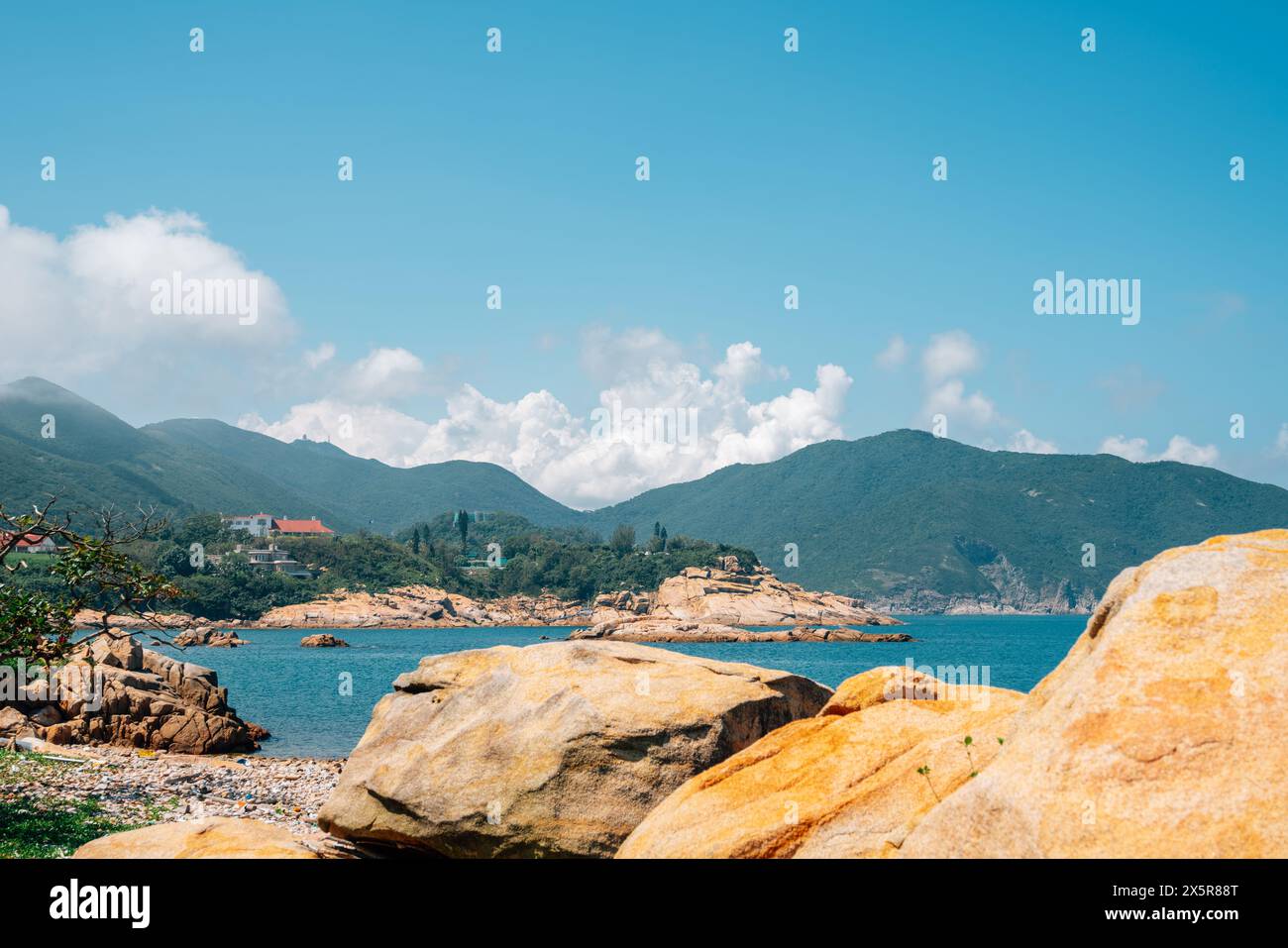Shek O Village Tai Tau Chau Seascape in Hong Kong Stockfoto