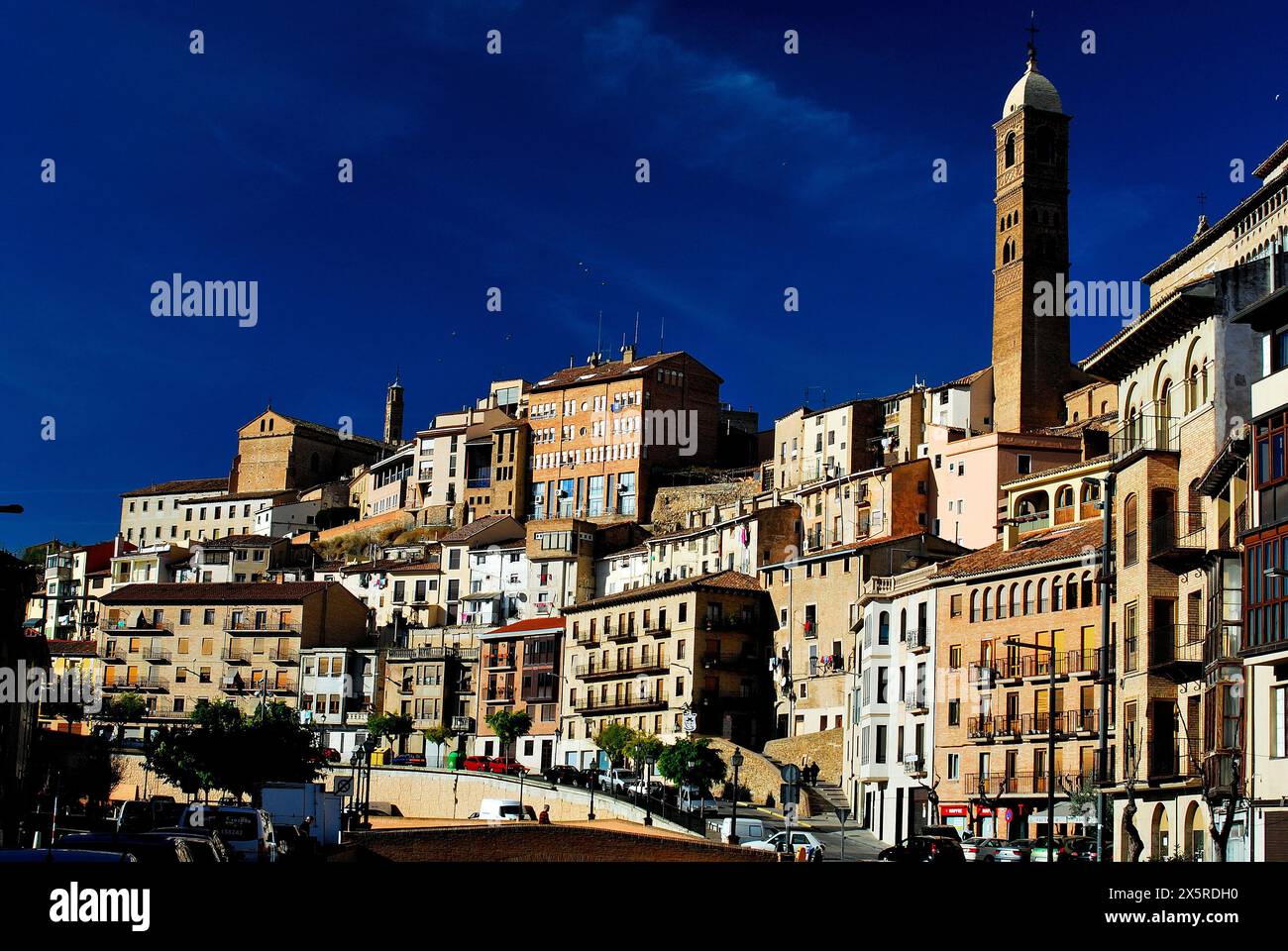 Blick auf Tarazona, Saragossa, Aragonien, Spanien Stockfoto